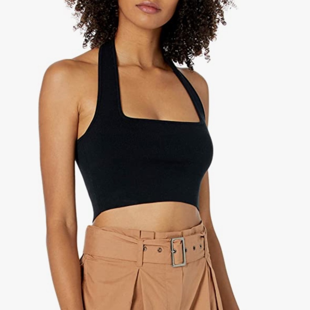 Amazon The Drop Women's Greta Fitted Square-Neck Halter Sweater Bralette